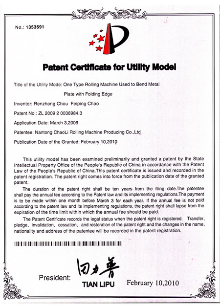 Un tipo de máquinas roladoras utilizadas para doblar placas de metal con borde plegable